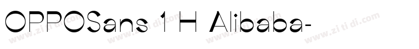 OPPOSans 1 H Alibaba字体转换
